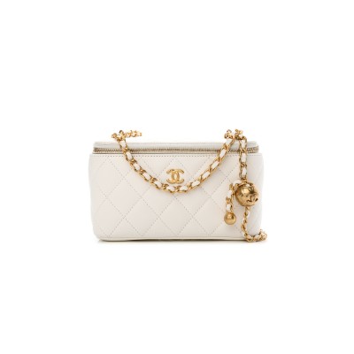 CHANEL PEARL CRUSH SMALL VANITY CASE WITH CHAIN AP2303 (17*9.5*8cm)